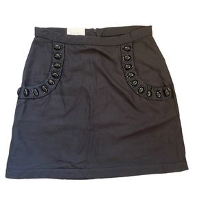 Malo Black Jeweled Skirt